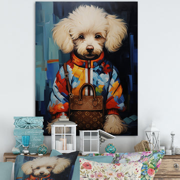 Glam Dog with fashion brand - Dog Home Decor Art